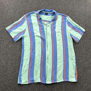 Odd Future Striped Button Down Short Sleeve Shirt Mens M Medium OFWGKTA 90s Styl